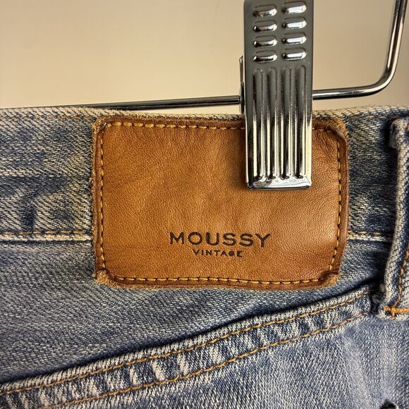 MOUSSY Vintage Jeans Women’s 26 | High Rise Straight Leg Raw Hem Denim - Picture 11 of 12